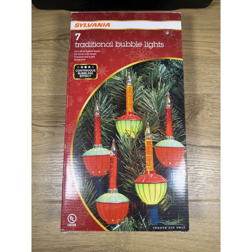 VINTAGE Christmas  Bubble Lamps Complete Set of 7